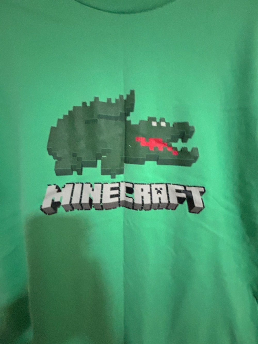 Lacoste x Minecraft Collaboration Organic Cotton Graphic T-Shirt - Green - Size